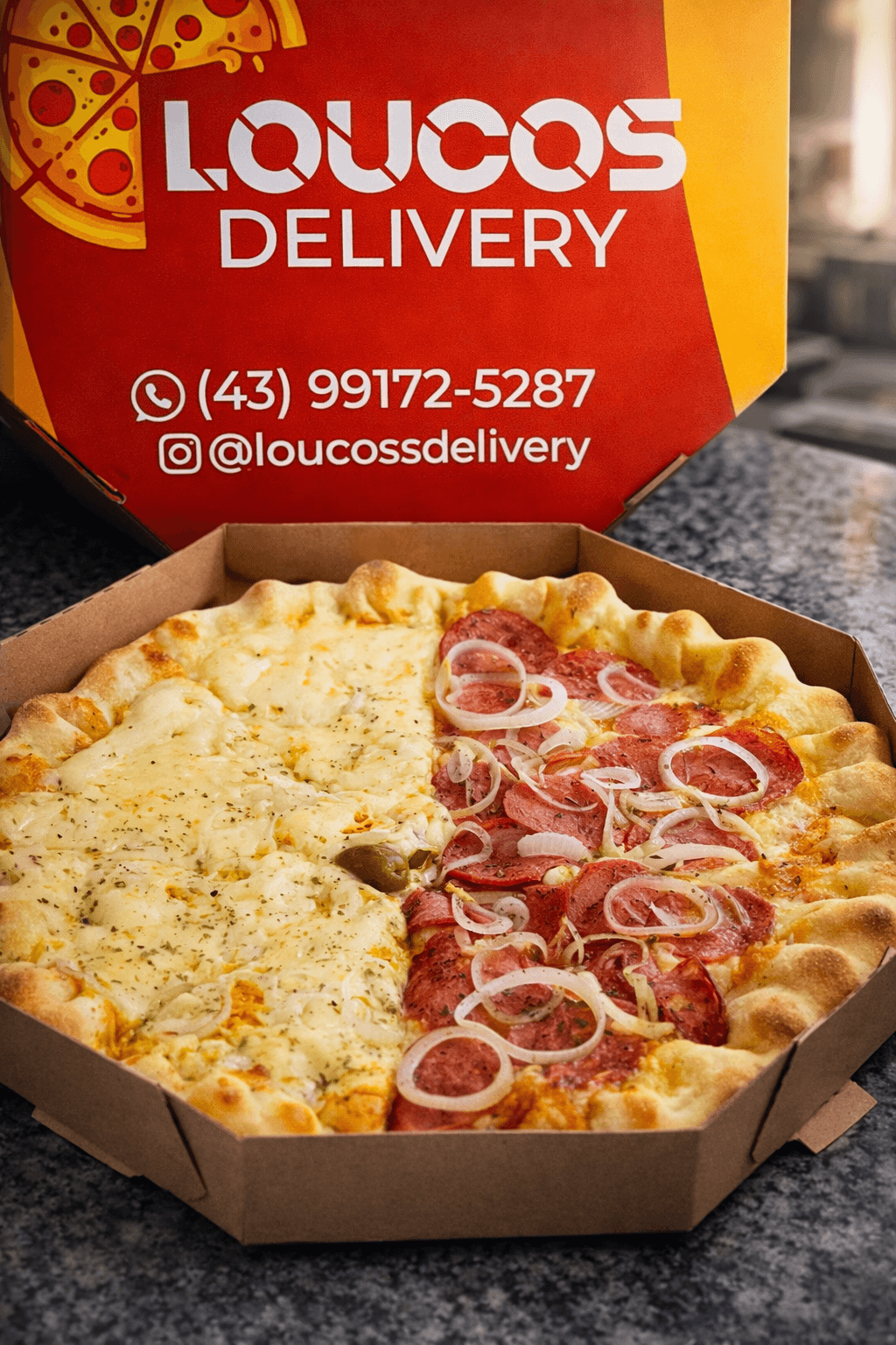 Pizza de 8 Fatias + Refrigerante 2L